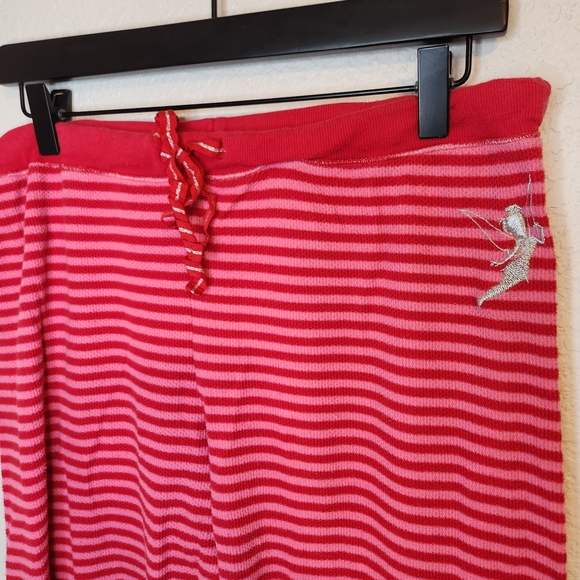 Disney Tinkerbell Tinkerbell Red and Pink pajama pants and shirt Women's size XL - Picture 3 of 16